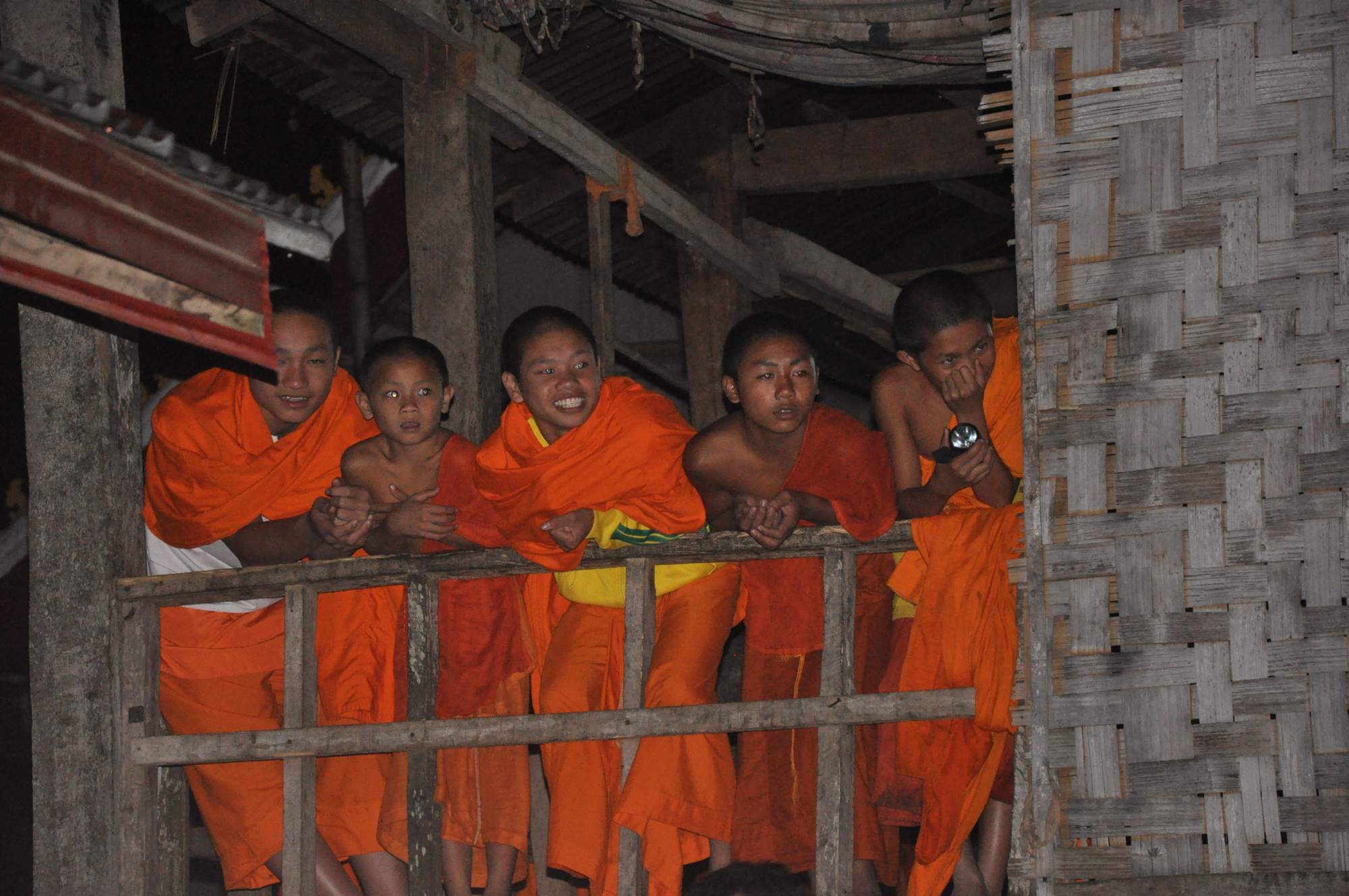Monks Laos temple